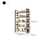 Rustic Wood Multi-Shelf Metal Frame Display Bookcase Image - 31
