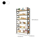 Rustic Wood Multi-Shelf Metal Frame Display Bookcase Image - 36