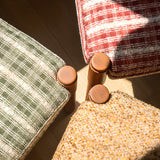 Rustic Wood Woven Rope Open Back Armless Dining Chair Image - 11