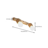 Rustic Wooden Geometric 3-Light Vanity Sconce Light Image - 19
