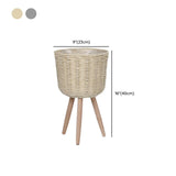 Rustic Woven Round Natural Indoor Tripod Plant Stand #size