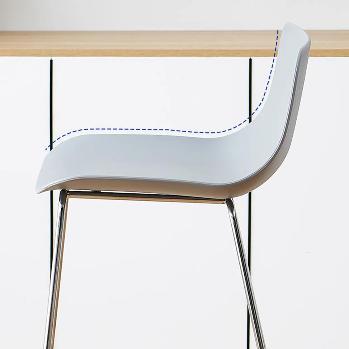 Saddle Low Back Metal Sled Base Bar Stool with Footrest Image - 11