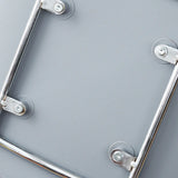 Saddle Low Back Metal Sled Base Bar Stool with Footrest Image - 15