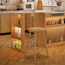 Saddle Rubberwood Backless Bar Stool with Footrest Image - 11