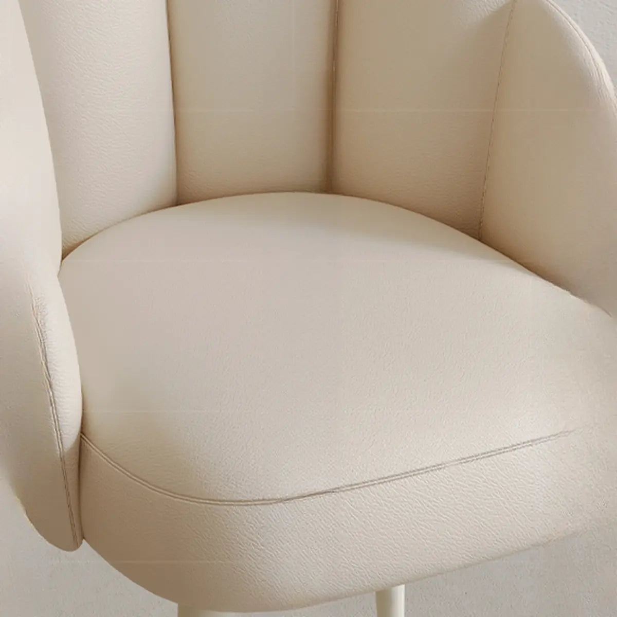 Scalloped Sloped Arm Parsons Dining Chair Off-White Image - 6