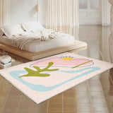Scandi Abstract Rectangular Soft Wool Anti-Slip Area Rug Image - 3
