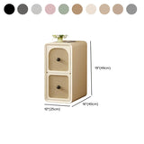 Scandinavia Wood Cream Small Nightstand with Drawers #size