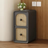 Scandinavia Wood Cream Small Nightstand with Drawers Image - 7
