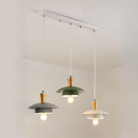 Scandinavian 3-Light Multi-Color Saucer Island Light Image - 2