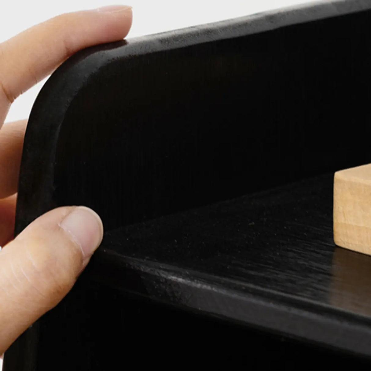 Scandinavian Bamboo Vertical Bookshelf with High Legs Image - 10