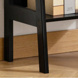 Scandinavian Bamboo Vertical Bookshelf with High Legs Image - 12