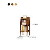 Scandinavian Bamboo Vertical Bookshelf with High Legs #size