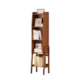 Scandinavian Bamboo Vertical Bookshelf with High Legs Image - 8