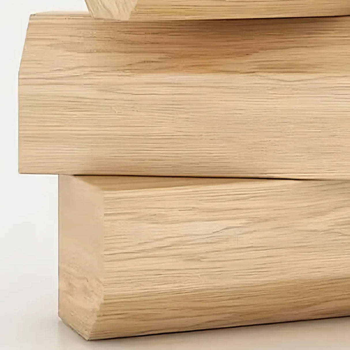 Scandinavian Beige Oval Stone Top Wood Pedestal Dining Table Image - 6