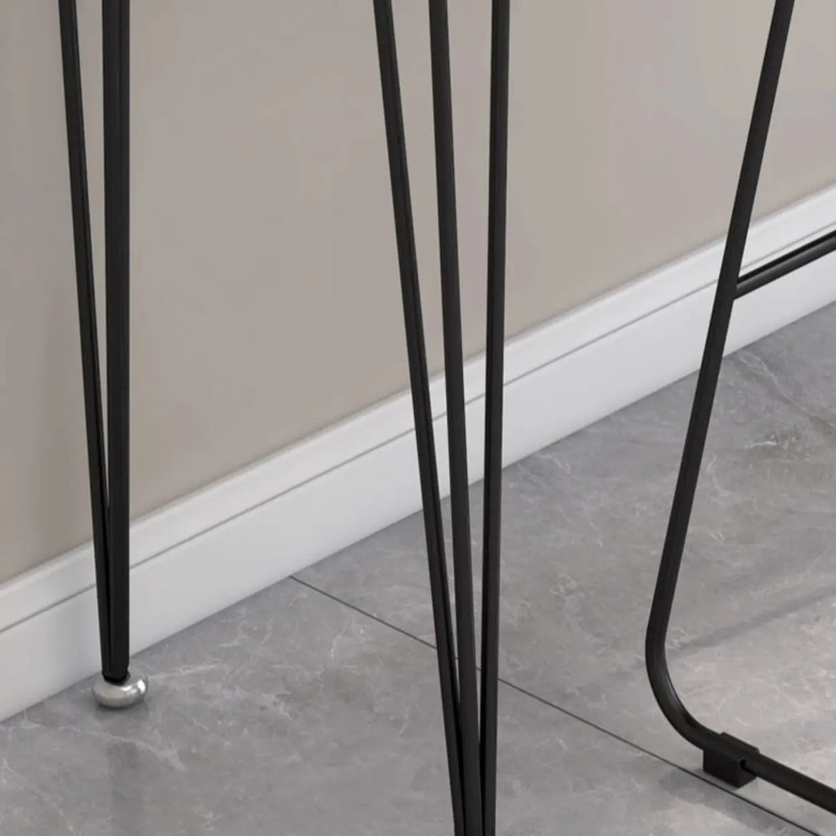 Scandinavian Chic White Rectangular Metal Bar Table Image - 8