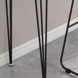 Scandinavian Chic White Rectangular Metal Bar Table Image - 8