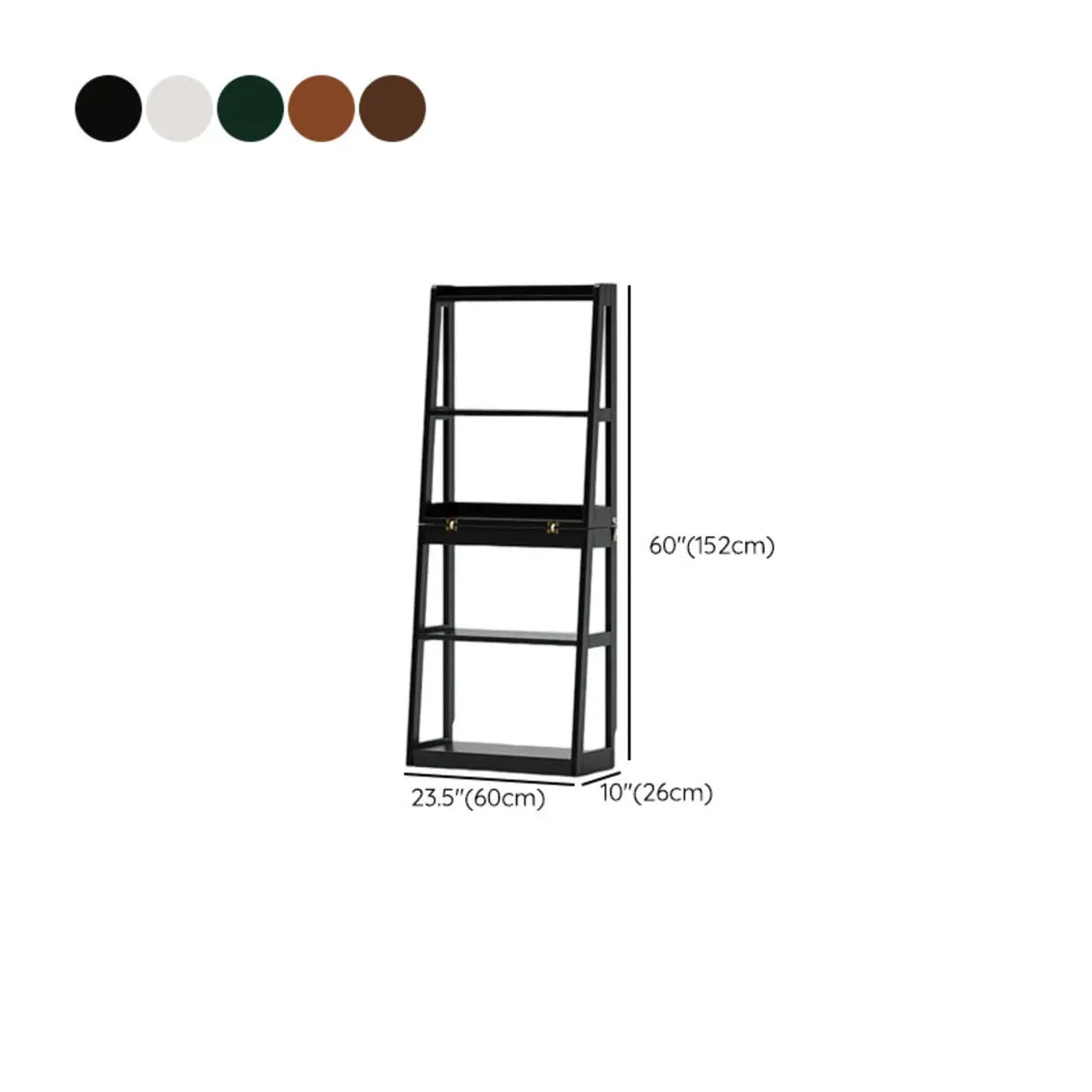 Scandinavian Corner Vertical Foldable Wood Ladder Bookshelf 