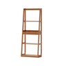 Scandinavian Corner Vertical Foldable Wood Ladder Bookshelf Image - 3