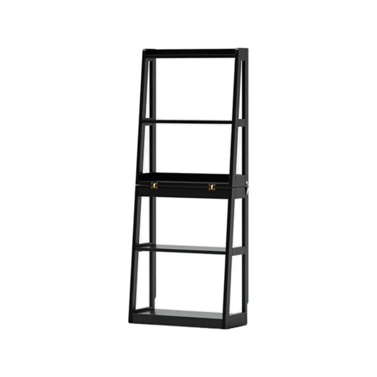 Scandinavian Corner Vertical Foldable Wood Ladder Bookshelf Image - 5