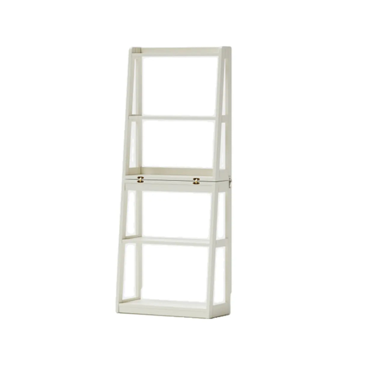 Scandinavian Corner Vertical Foldable Wood Ladder Bookshelf Image - 9