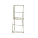 Scandinavian Corner Vertical Foldable Wood Ladder Bookshelf Image - 9