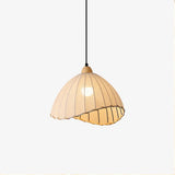 Scandinavian Dining Room Fabric White Dome Pendant Light Image - 25