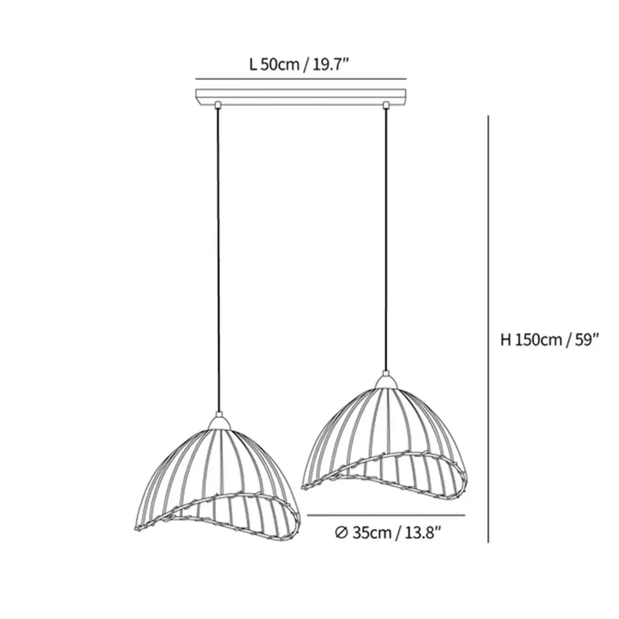 Scandinavian Dining Room Fabric White Dome Pendant Light Image - 28