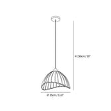 Scandinavian Dining Room Fabric White Dome Pendant Light Image - 29