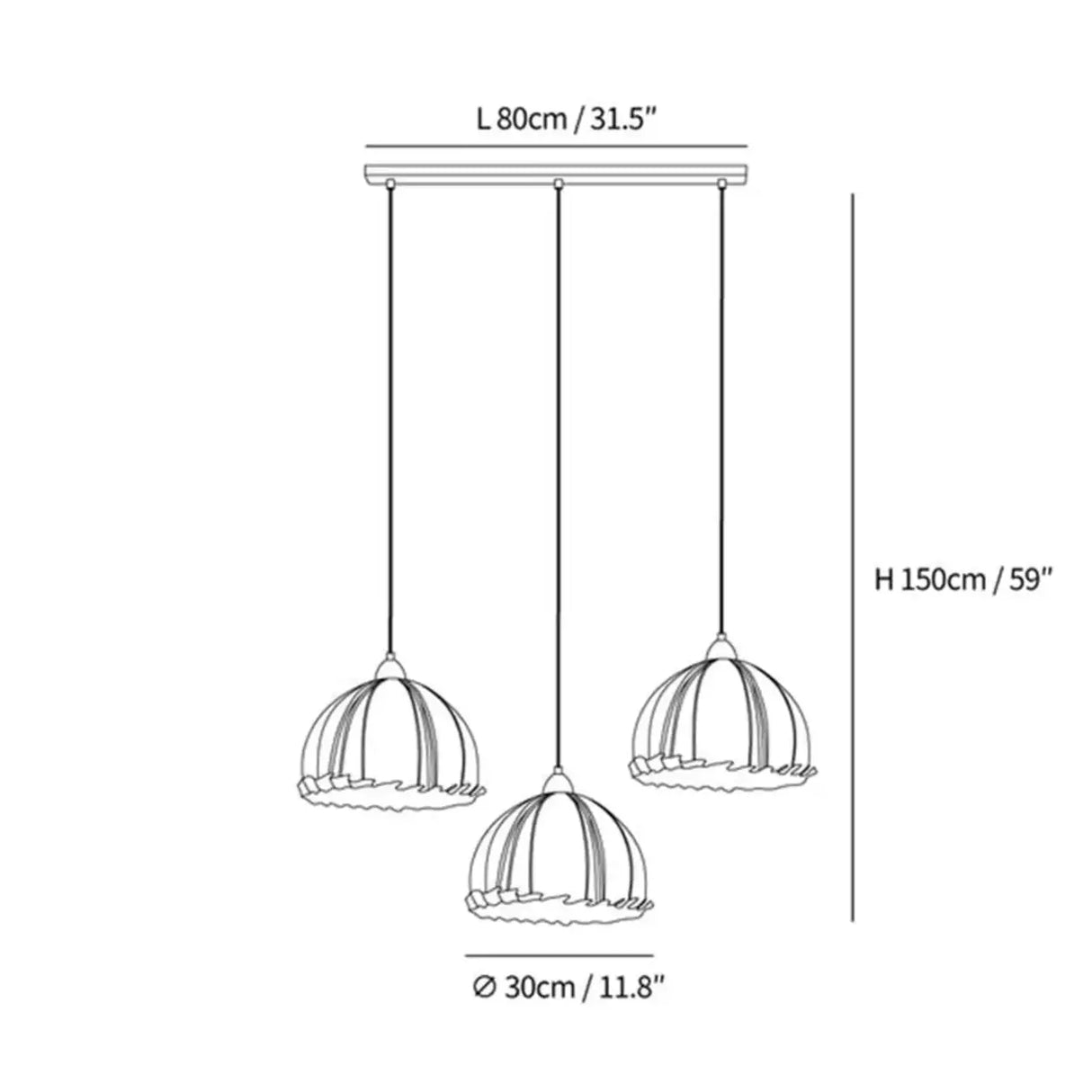 Scandinavian Dining Room Fabric White Dome Pendant Light Image - 31