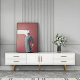 Scandinavian Engineered Wood TV Media Stand Matte Finish Media Console with Drawers Image - 16