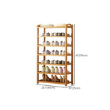 Scandinavian Free Standing Natural Bamboo Floor Shoe Rack #size