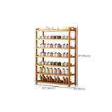 Scandinavian Free Standing Natural Bamboo Floor Shoe Rack Image - 38