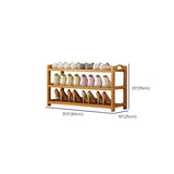 Scandinavian Free Standing Natural Bamboo Floor Shoe Rack Image - 53
