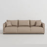 Scandinavian Gray Square Arm Memory Foam Fill Sofa Image - 18
