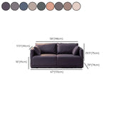 Scandinavian Gray Square Arm Memory Foam Fill Sofa #size