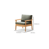 Scandinavian Green Imitation Linen Wood Frame Sofa #size