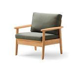 Scandinavian Green Imitation Linen Wood Frame Sofa Image - 7
