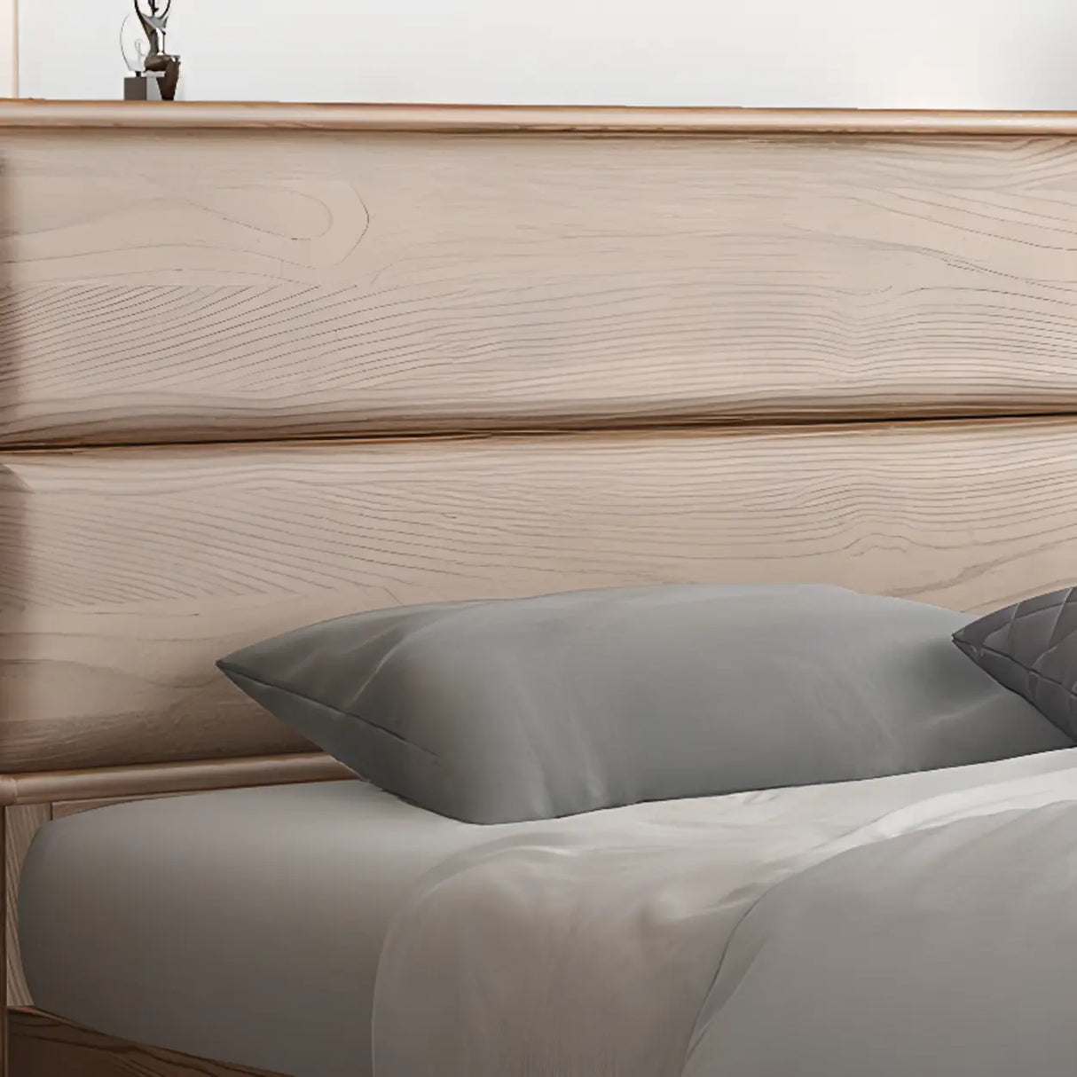 Scandinavian Headboard Wooden Storage Bed with Shelves Image - 5