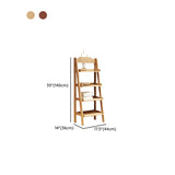 Scandinavian Mimimalist Wood Ladder Vertical Bookshelf Rack #size