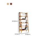 Scandinavian Mimimalist Wood Ladder Vertical Bookshelf Rack Image - 14