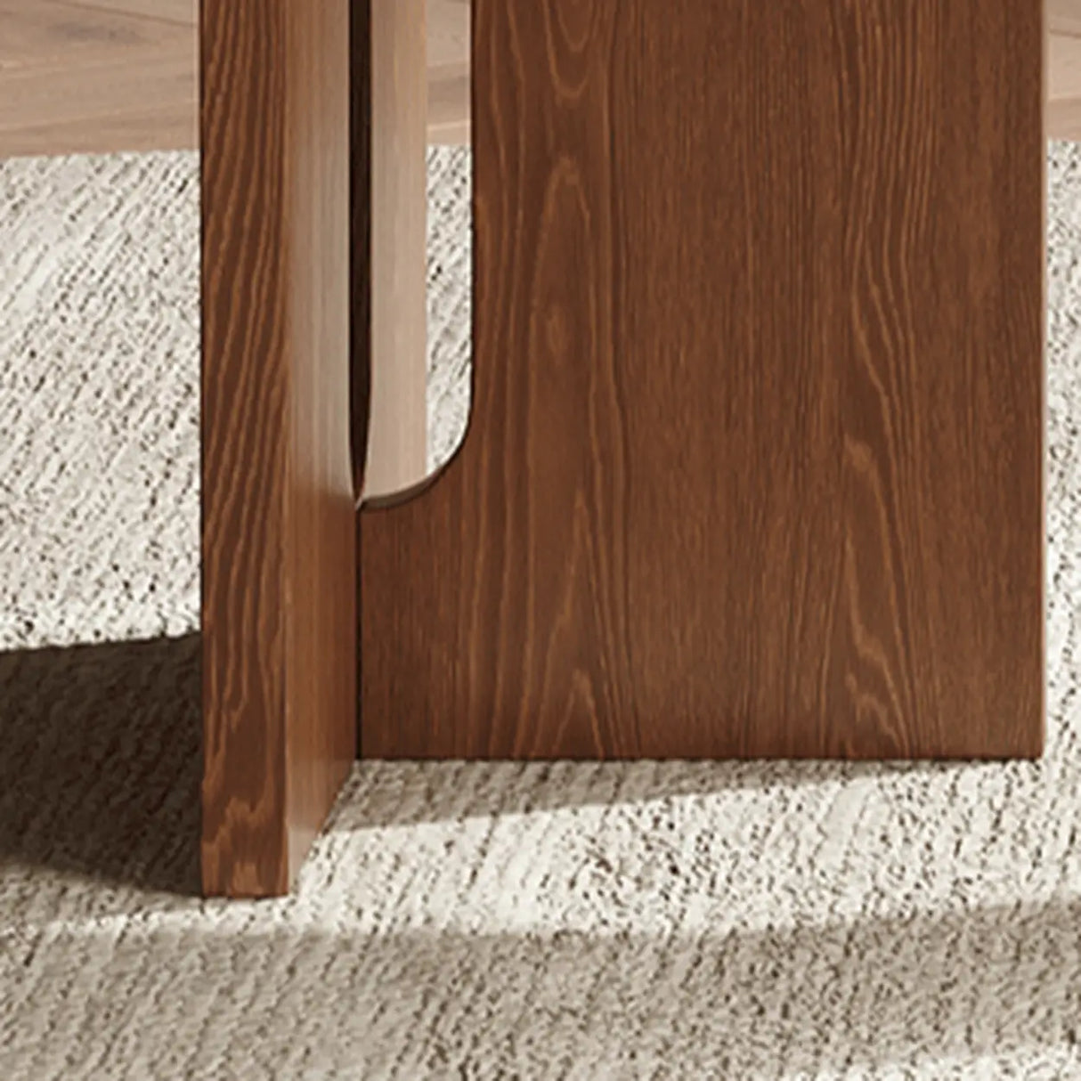 Scandinavian Minimalist Rectangle Beige Stone Top Dining Table Image - 7