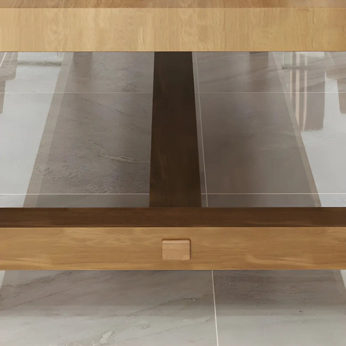 Scandinavian Multi-Person Rectangle Wooden Meeting Desk Image - 6