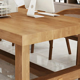 Scandinavian Multi-Person Rectangle Wooden Meeting Desk Image - 8