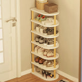 Scandinavian Multi-Tier Wooden Freestanding Shoe Rack Image - 11
