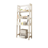 Scandinavian Narrow Ladder Vertical Corner Wood Bookshelf Image - 12