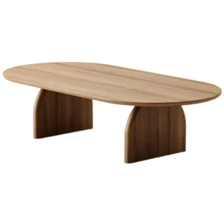 Scandinavian Natural Pine Wood Sled Single Coffee Table Image - 2