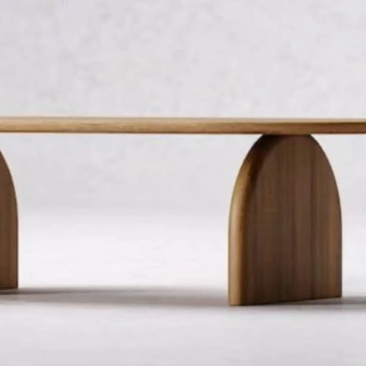 Scandinavian Natural Pine Wood Sled Single Coffee Table Image - 4