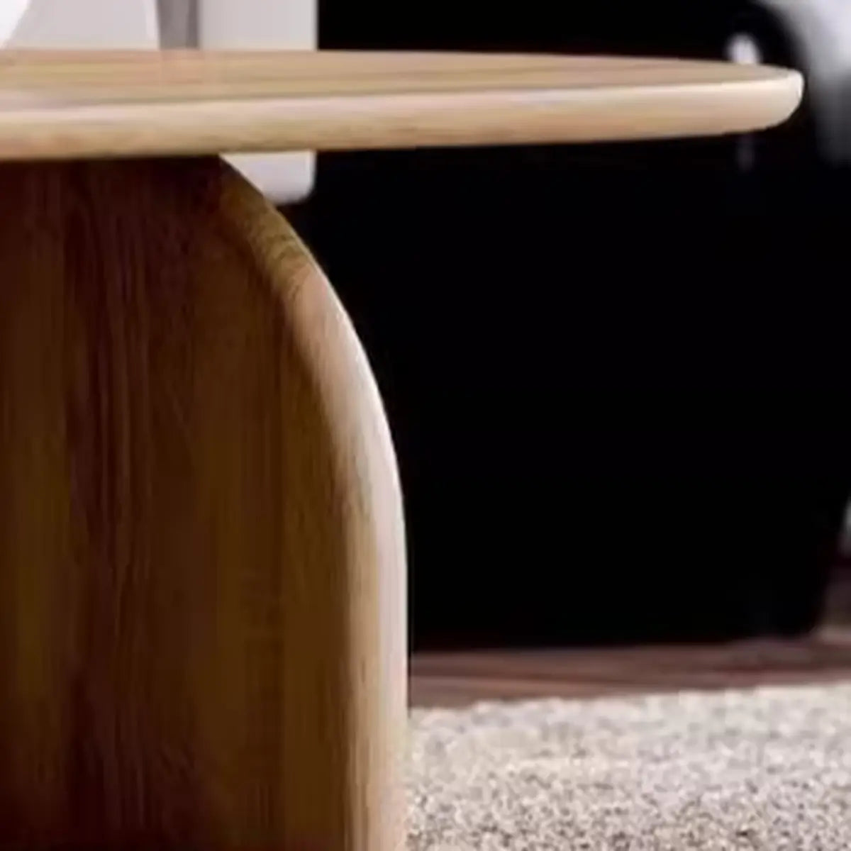 Scandinavian Natural Pine Wood Sled Single Coffee Table Image - 5