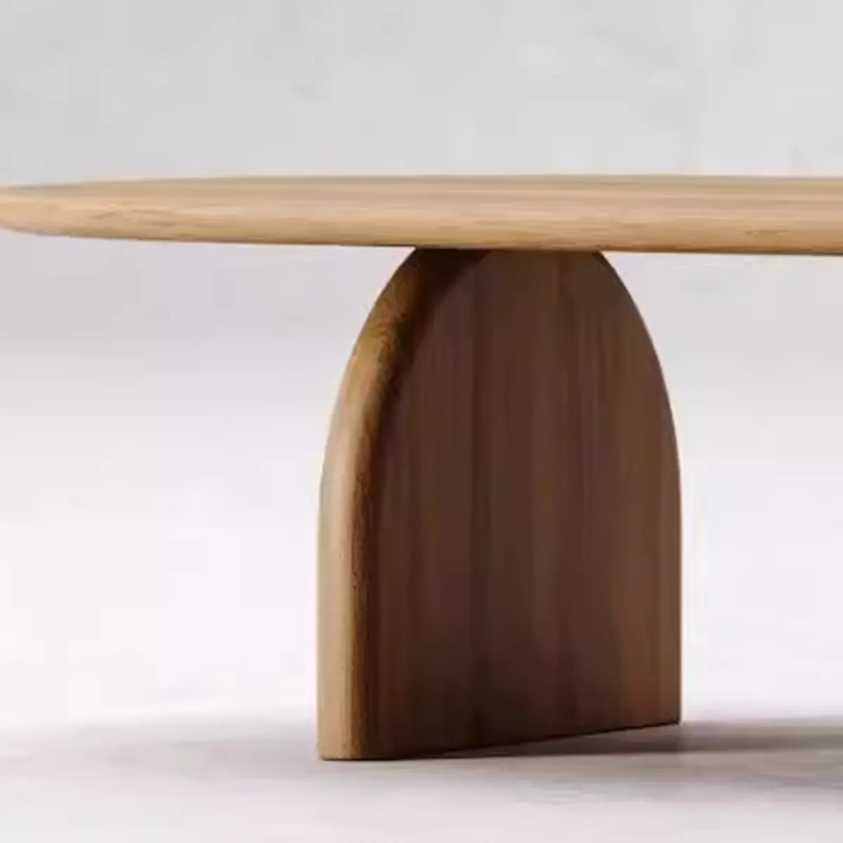 Scandinavian Natural Pine Wood Sled Single Coffee Table Image - 6