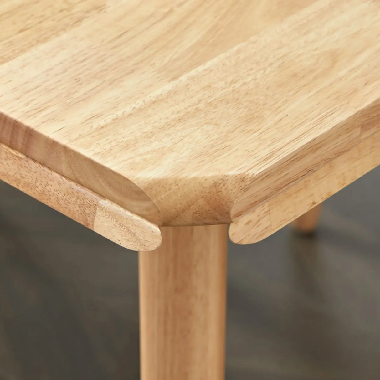 Scandinavian Natural Rubber Wood Extendable Dining Table Image - 10